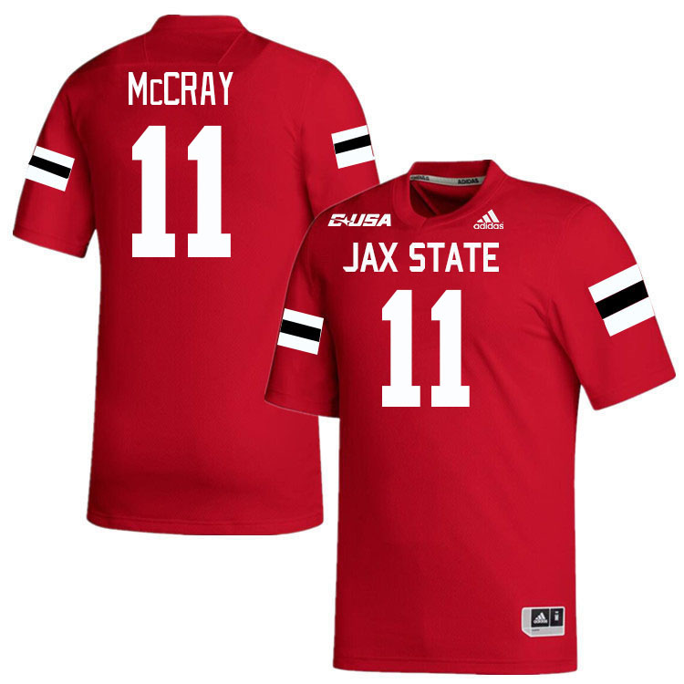 #11 Ky'won McCray Jacksonville State Gamecocks College Football Jerseys Stitched-Red